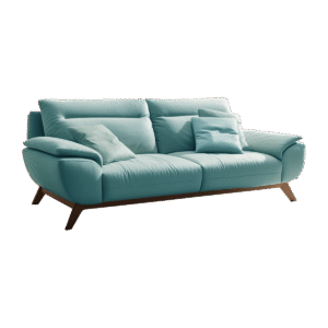 Leather Sofa with Tufted Back