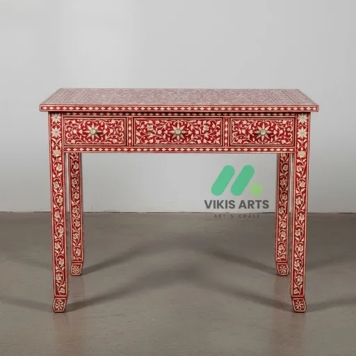 Bone inlay study table