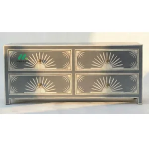 Bone Inlay Grey 4 Chest of Drawers