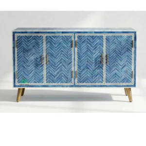 Bone inlay Blue Cabinet