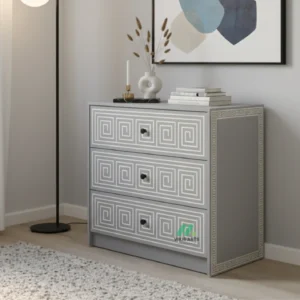 Bone Inlay Grey 3 Chest of Drawer