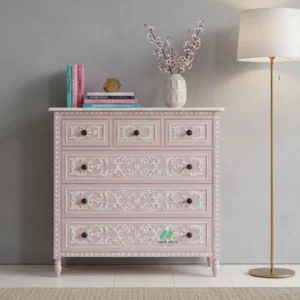 Bone Inlay Pink 6 Chest of Drawer