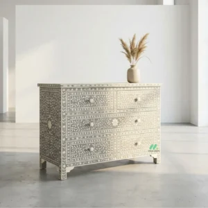 Bone Inlay Grey 5 Chest of Drawer