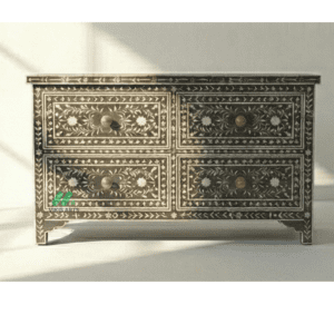 Mother of Pearl Grey 4 Chest of Drawers