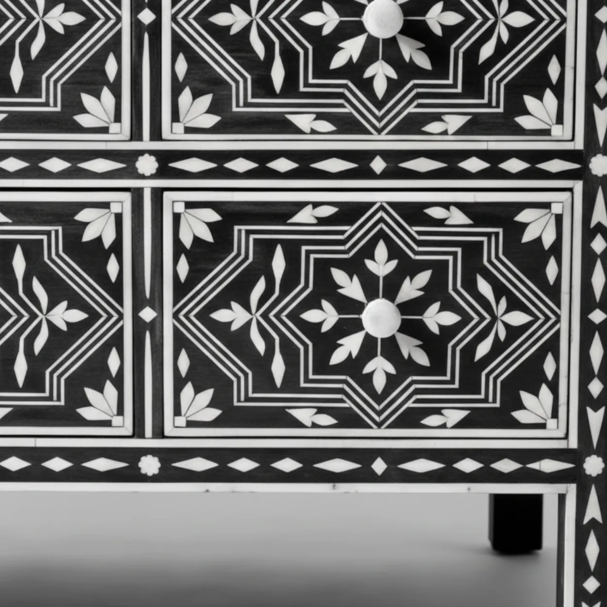Bone Inlay Black 9 Chest of Drawer - Image 5