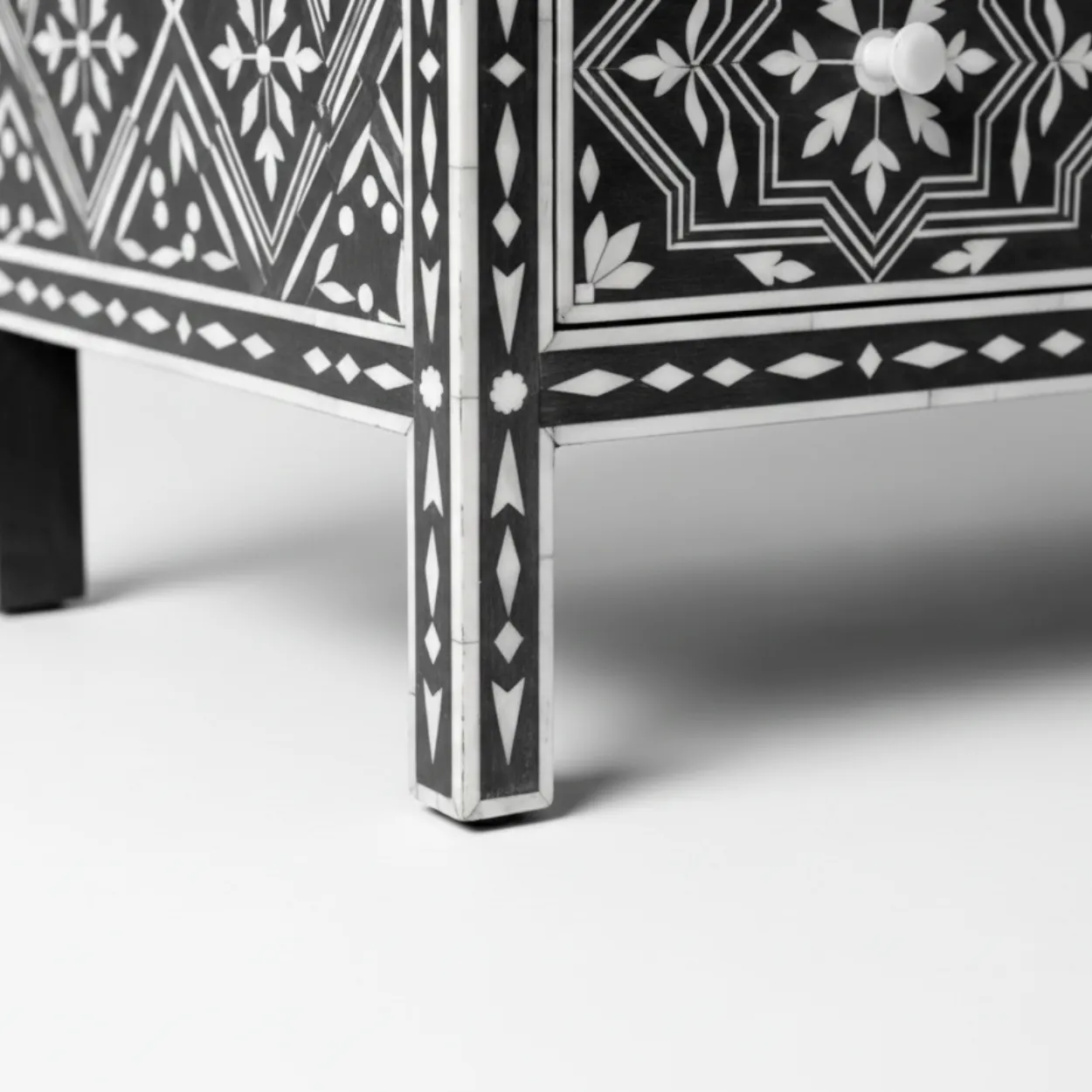 Bone Inlay Black 9 Chest of Drawer - Image 7