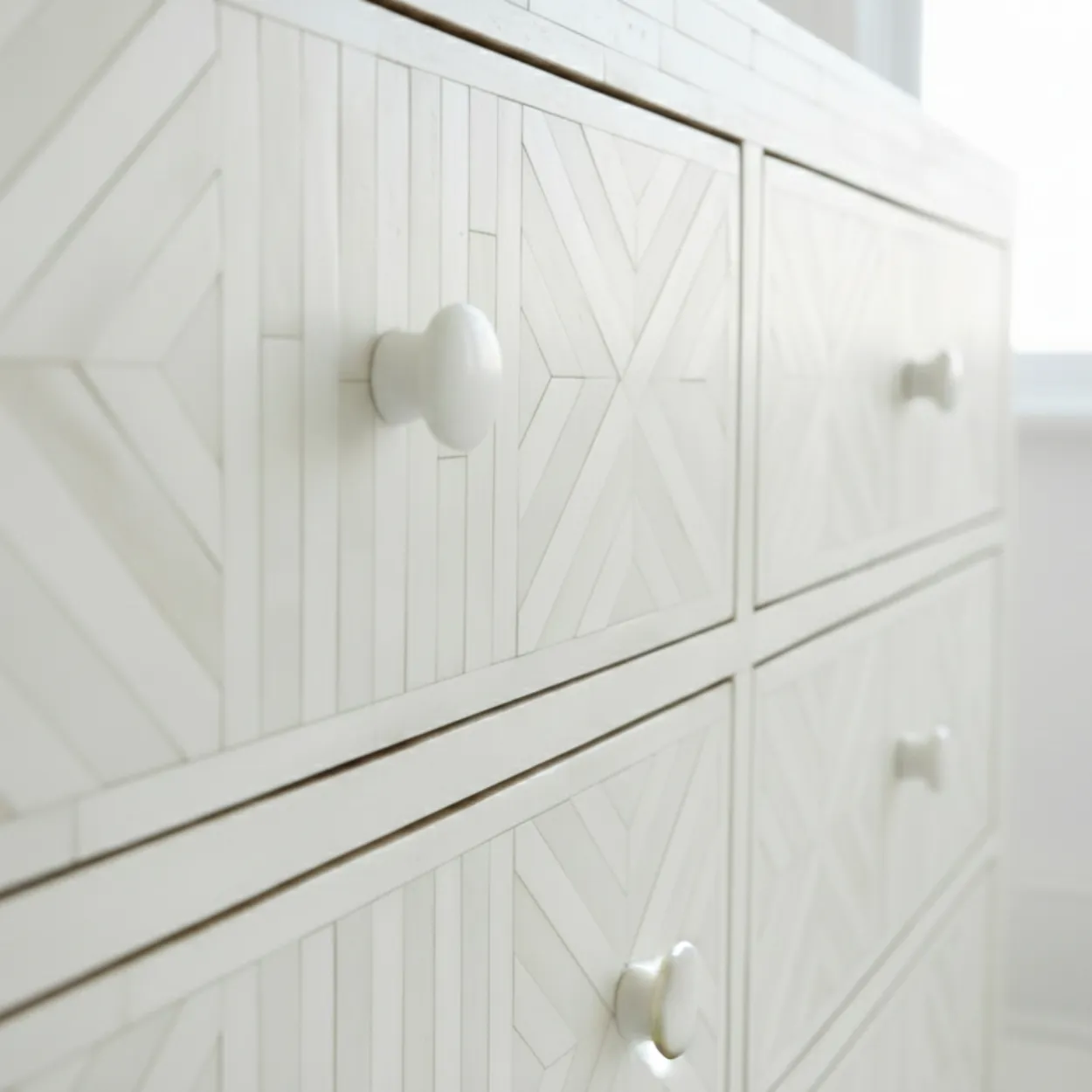 Bone Inlay White 6 Chest of Drawer - Image 4