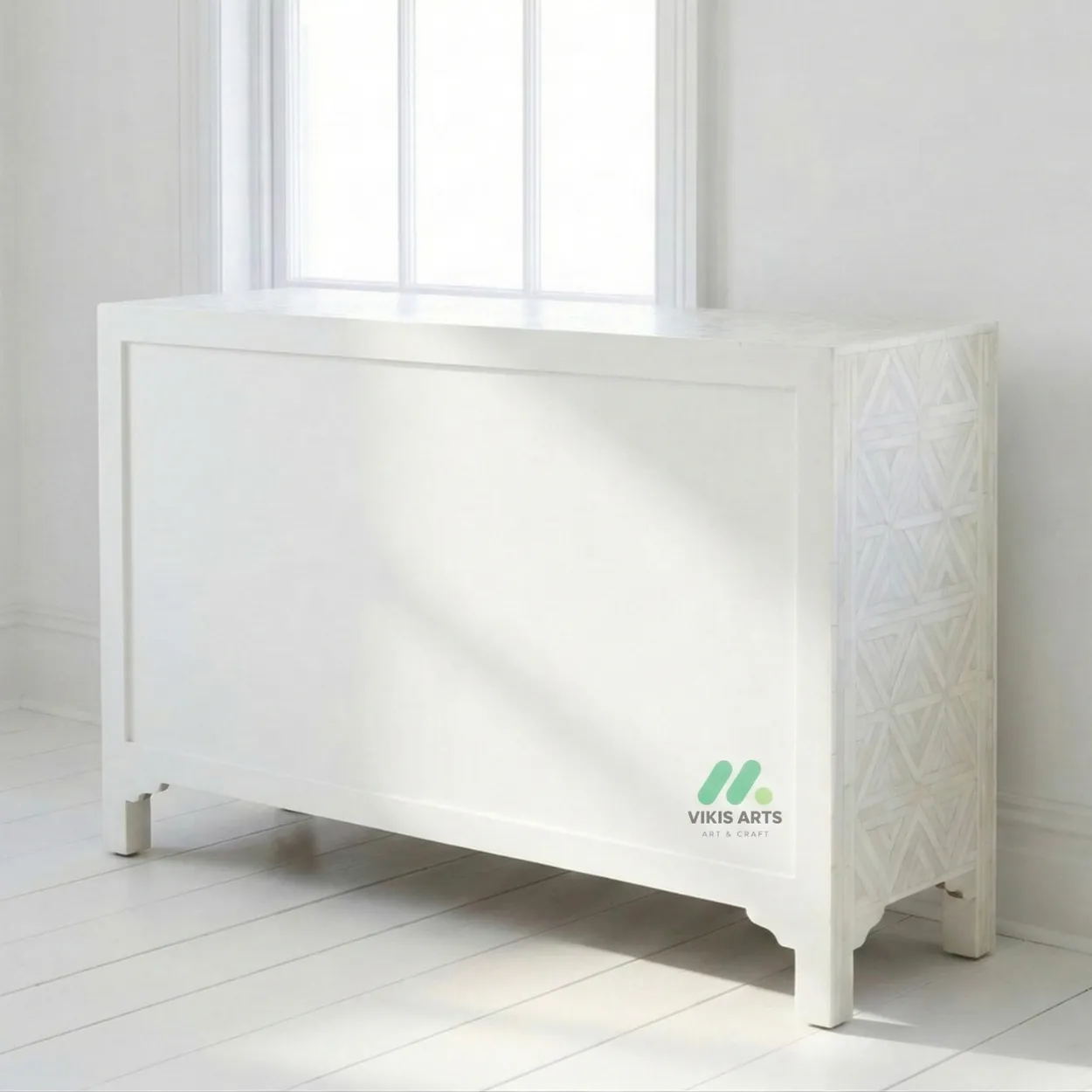 Bone Inlay White 6 Chest of Drawer - Image 2