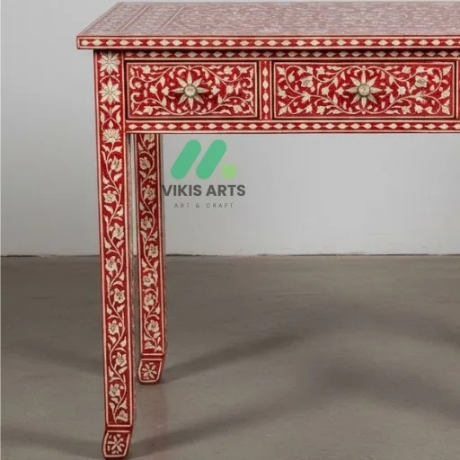 Bone inlay study table - Image 3