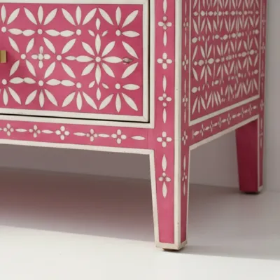Bone Inlay Pink 6 Chest of Drawer - Image 5