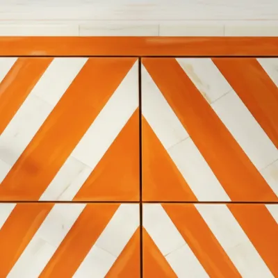 Bone Inlay Orange 6 Chest of Drawer - Image 4