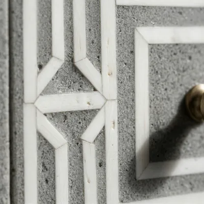 Bone Inlay Grey 4 Chest of Drawer - Image 7
