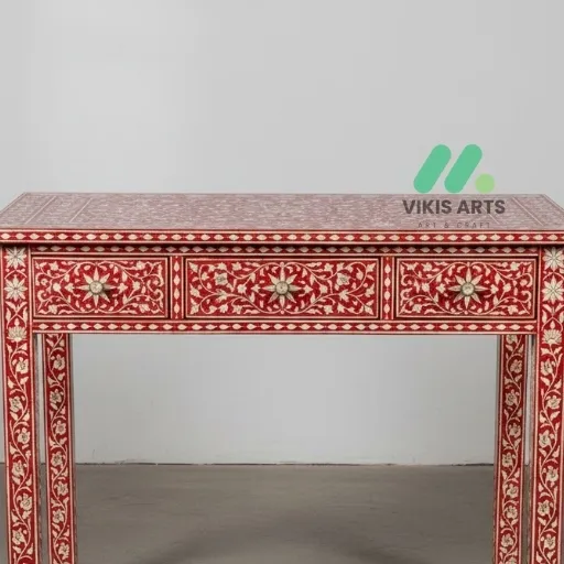 Bone inlay study table - Image 2