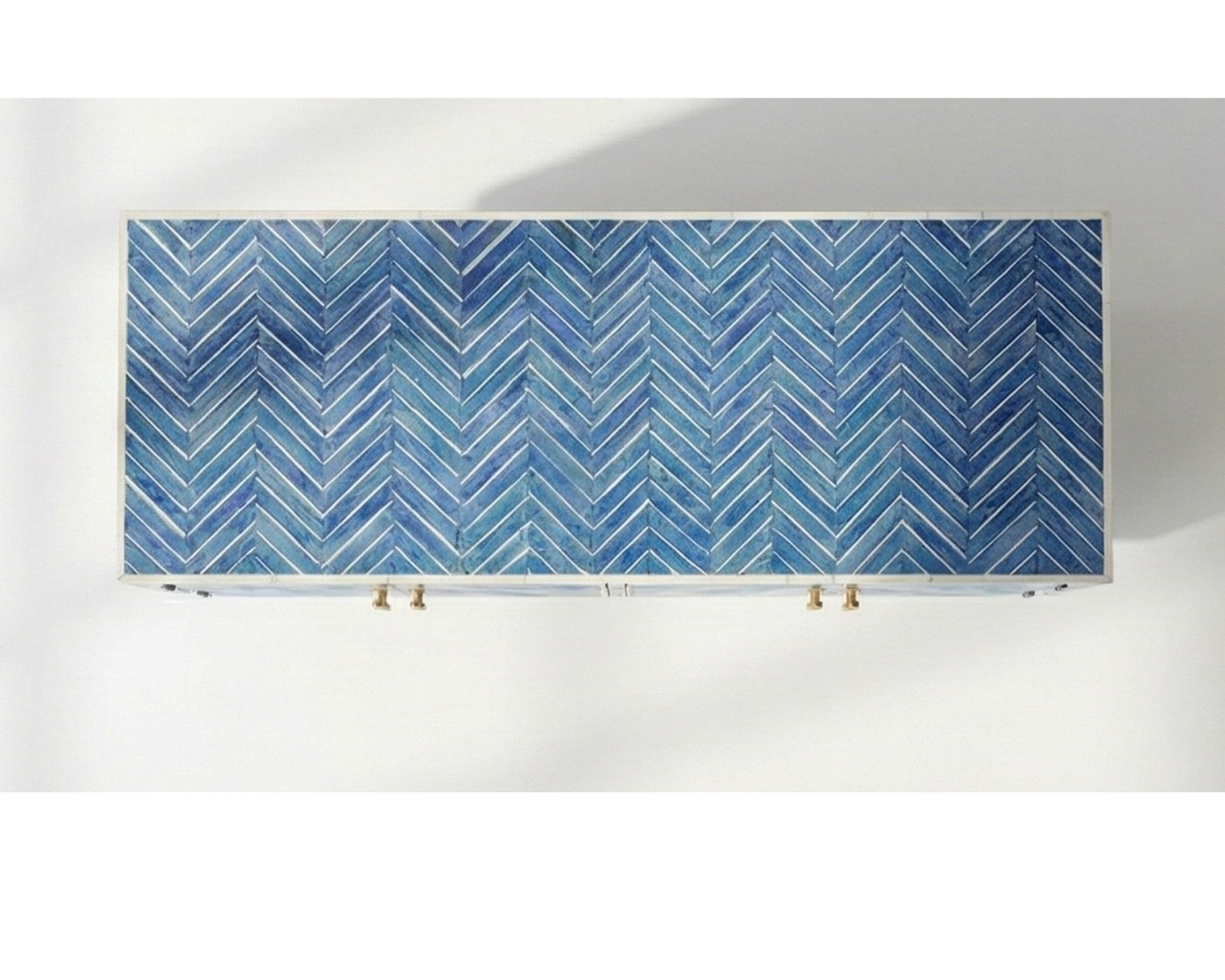 Bone inlay Blue Cabinet - Image 4