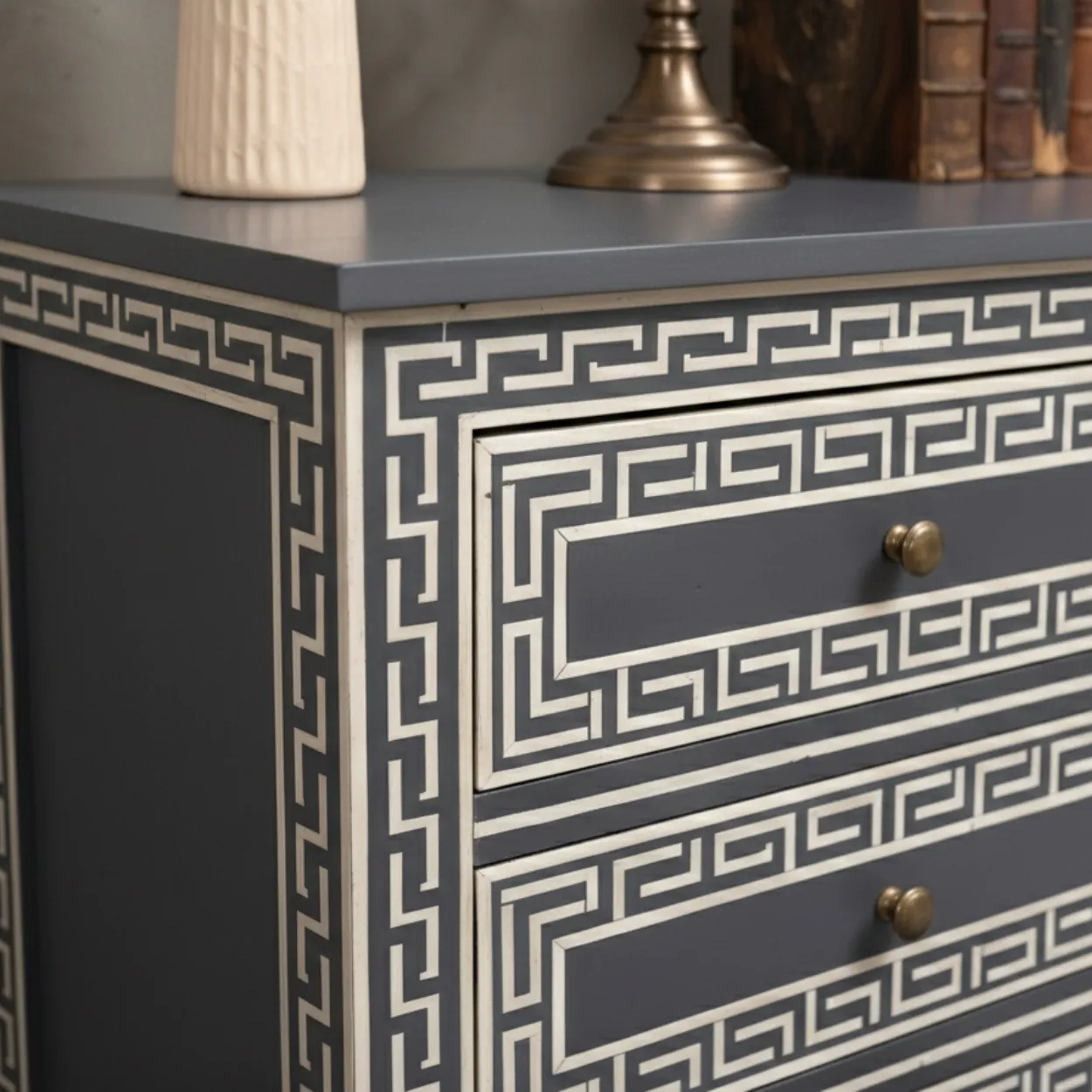 Bone Inlay Grey 6 Chest of Drawer - Image 5