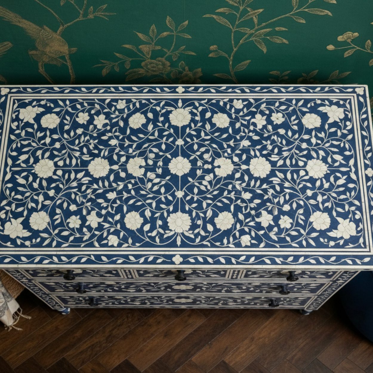 Bone Inlay Blue 6 Chest of Drawer - Image 3