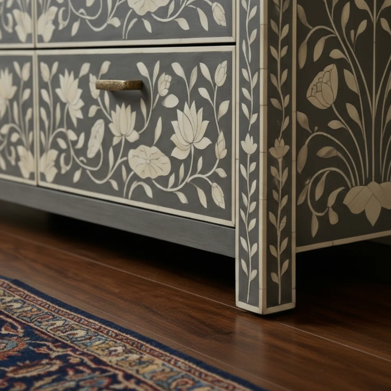 Bone Inlay Grey 7 Chest of Drawer - Image 8