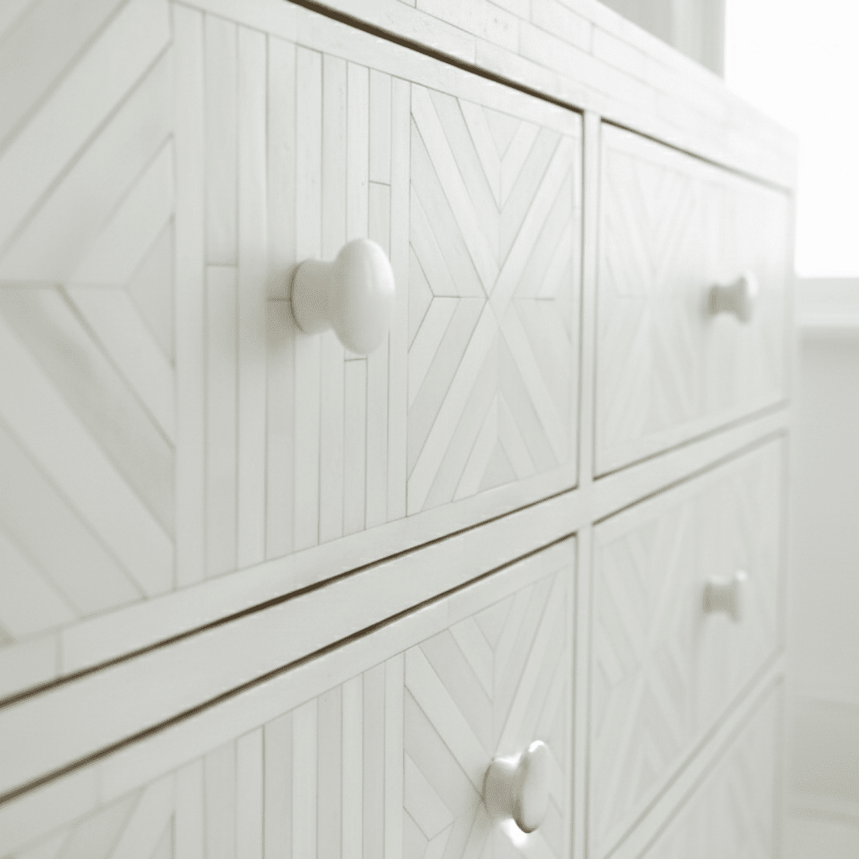 Bone Inlay White 6 Chest of Drawers - Image 6