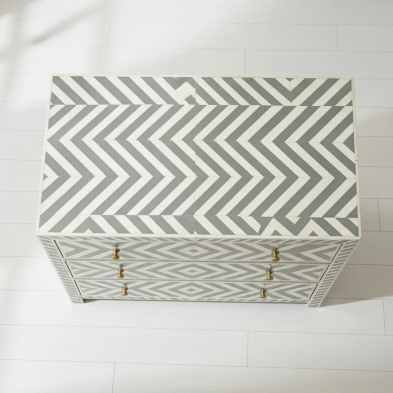 Bone Inlay Grey 3 Chest of Drawer - Image 3