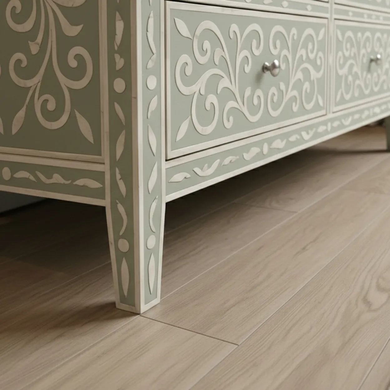 Bone Inlay Light Green 6 Chest of Drawer - Image 7