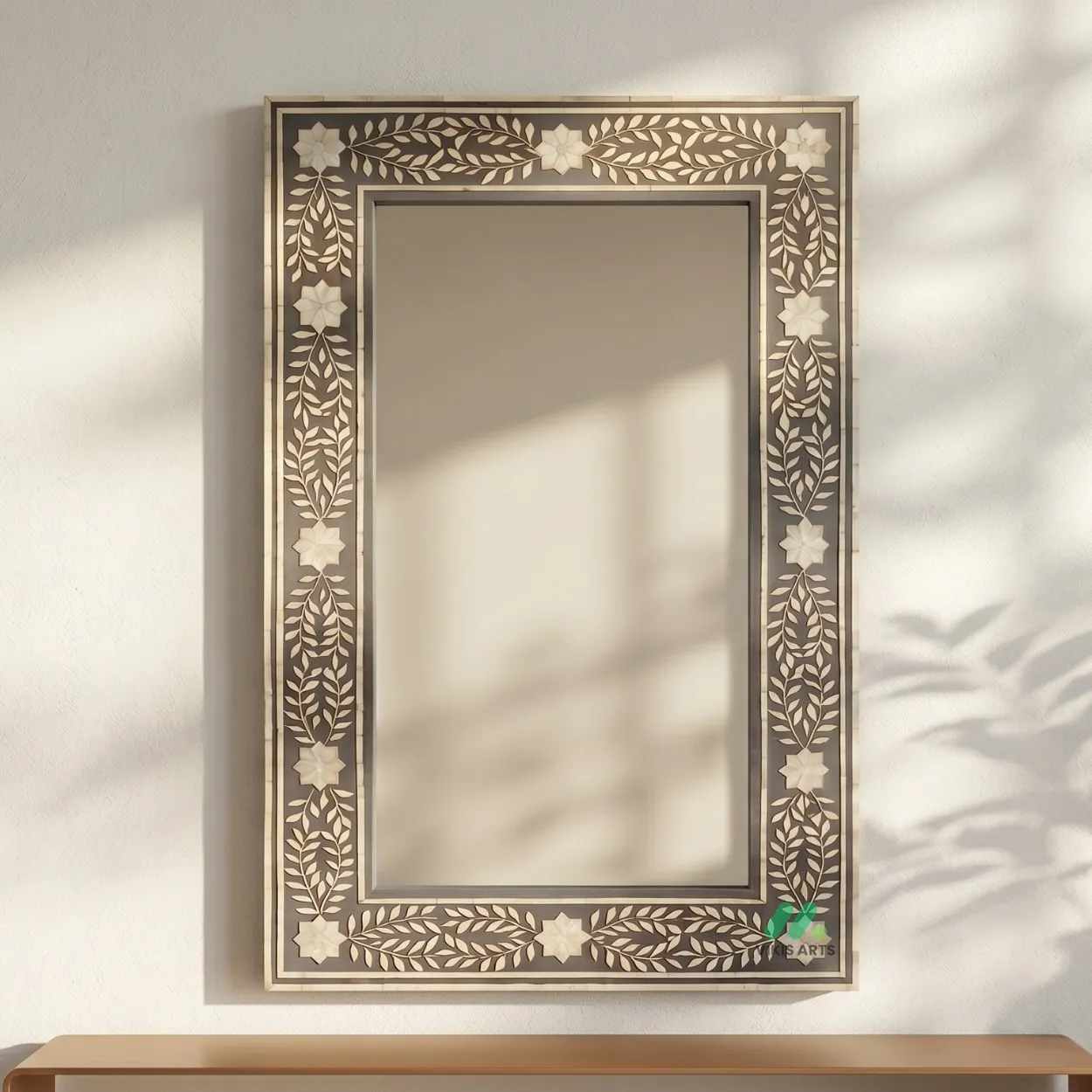 Bone Inlay Grey Mirror