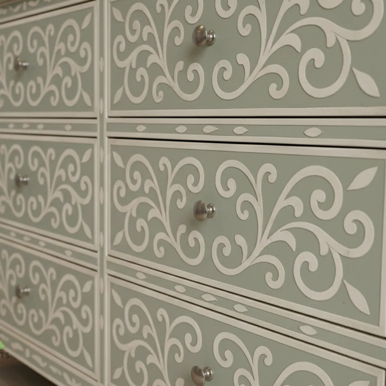 Bone Inlay Light Green 6 Chest of Drawer - Image 5