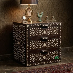 Bone Inlay Wooden Chest of Drawer