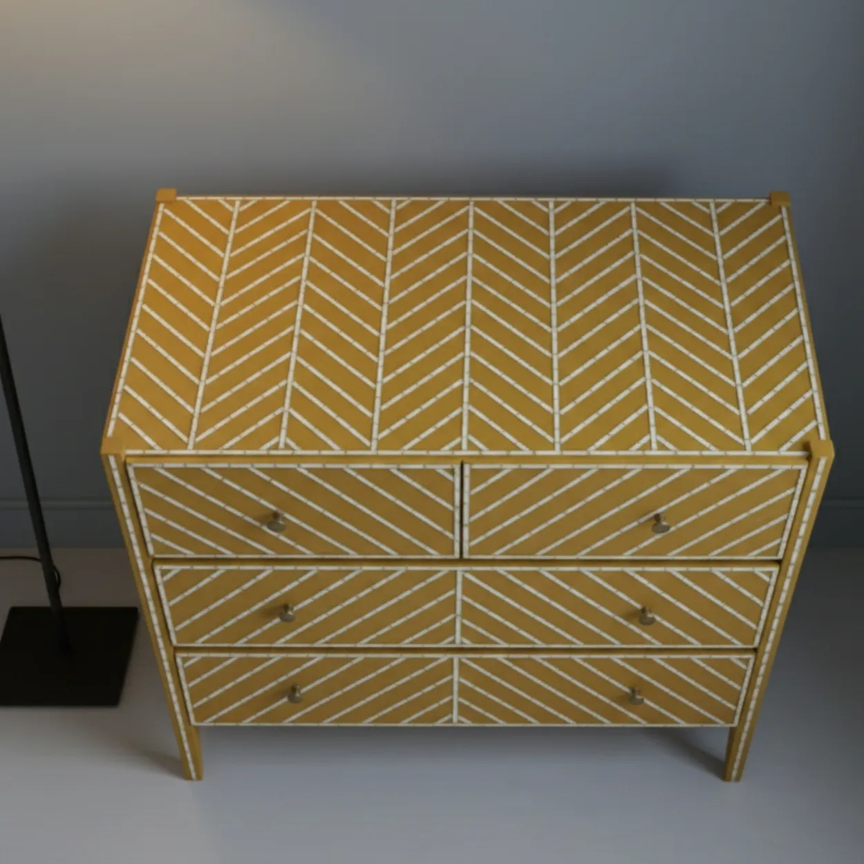Bone Inlay yellow 4 Chest of Drawer - Image 3