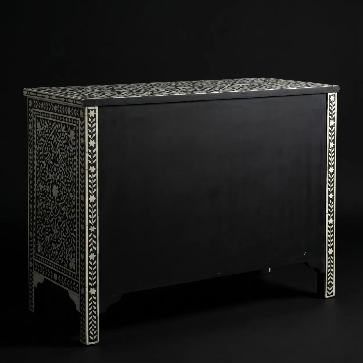 Bone Inlay Black 4 Chest of Drawer - Image 3