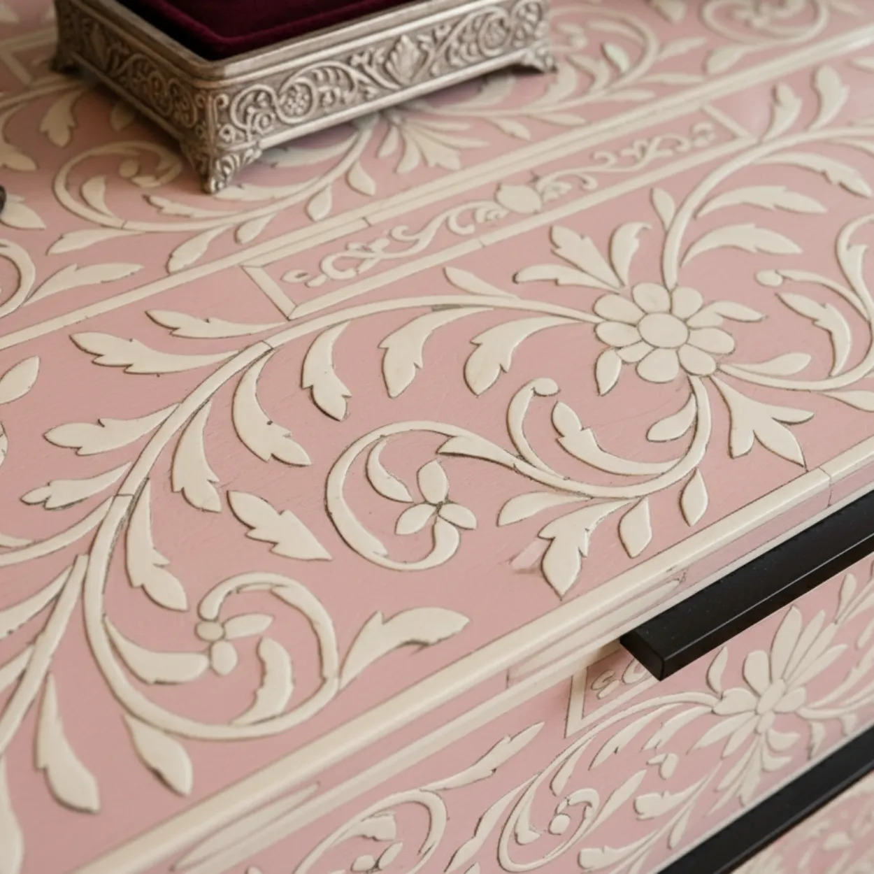 Bone Inlay Pink 4 Chest of Drawer - Image 5