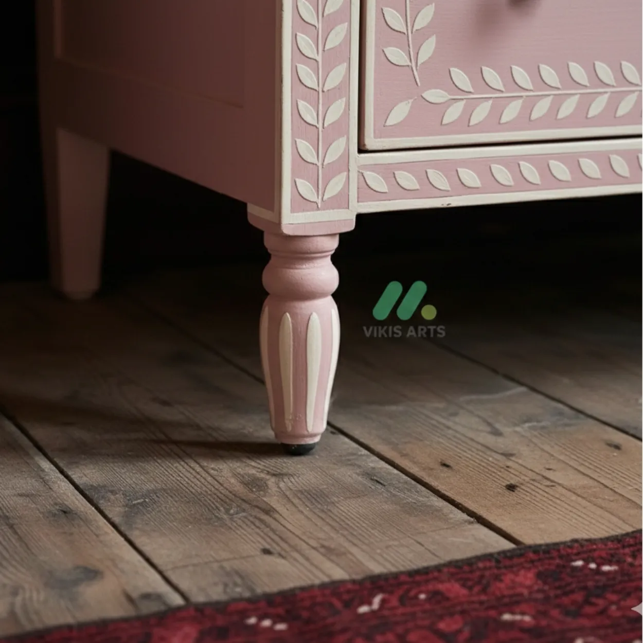 Bone Inlay Pink 6 Chest of Drawer - Image 6