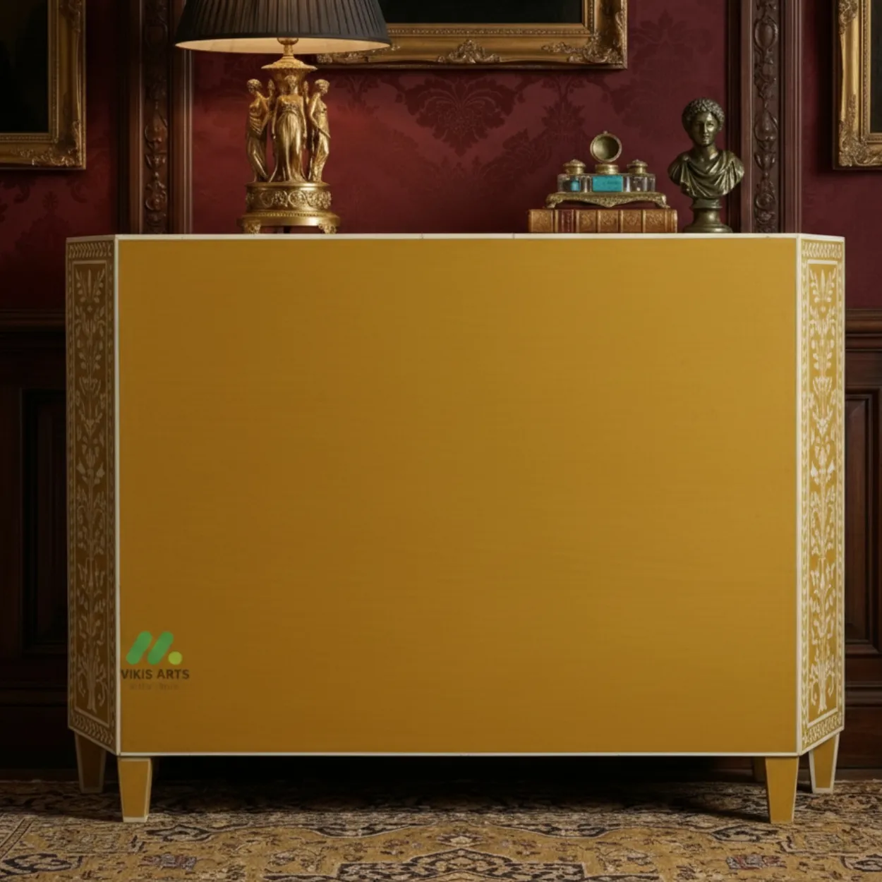 Bone Inlay yellow 4 Chest of Drawer - Image 2