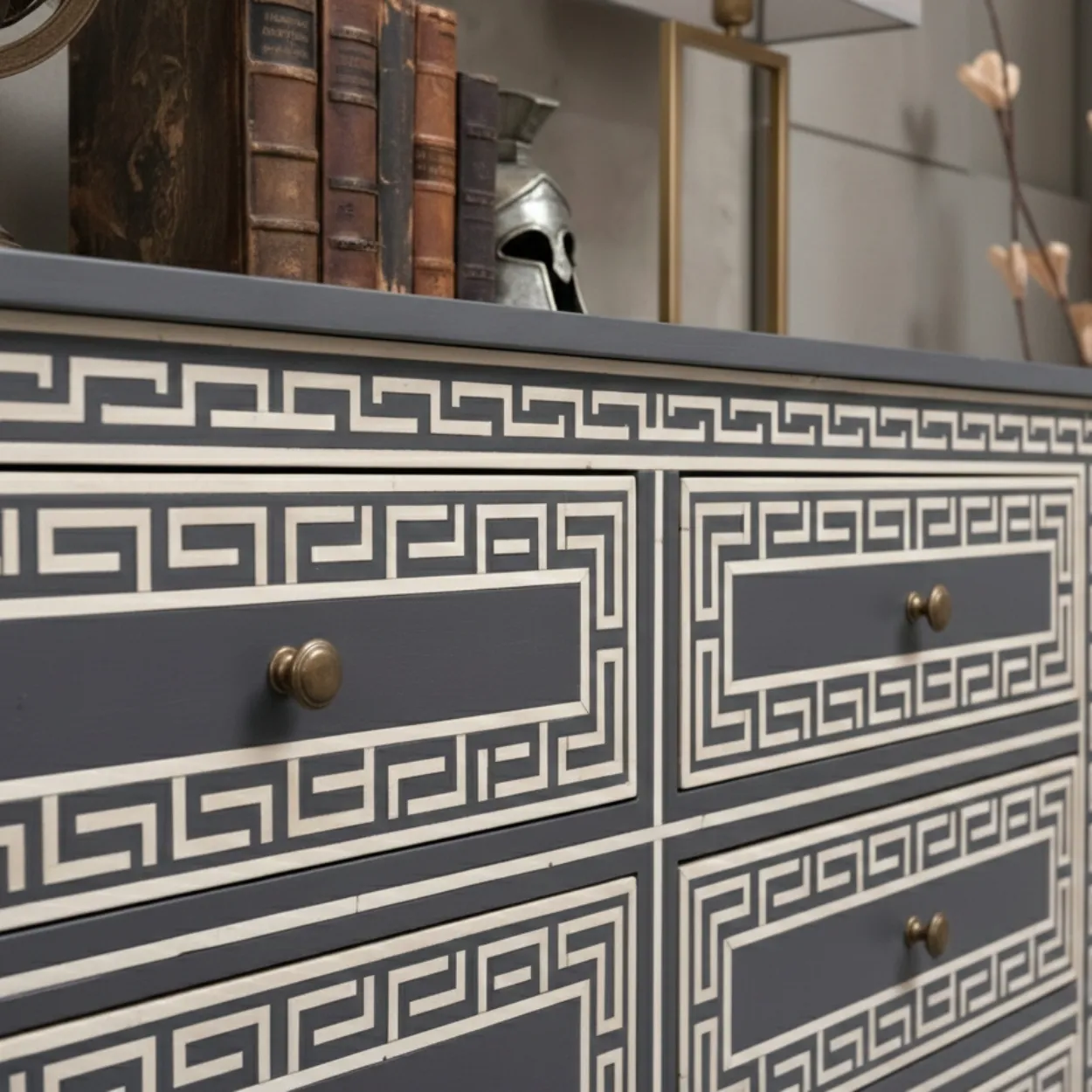 Bone Inlay Grey 6 Chest of Drawer - Image 7