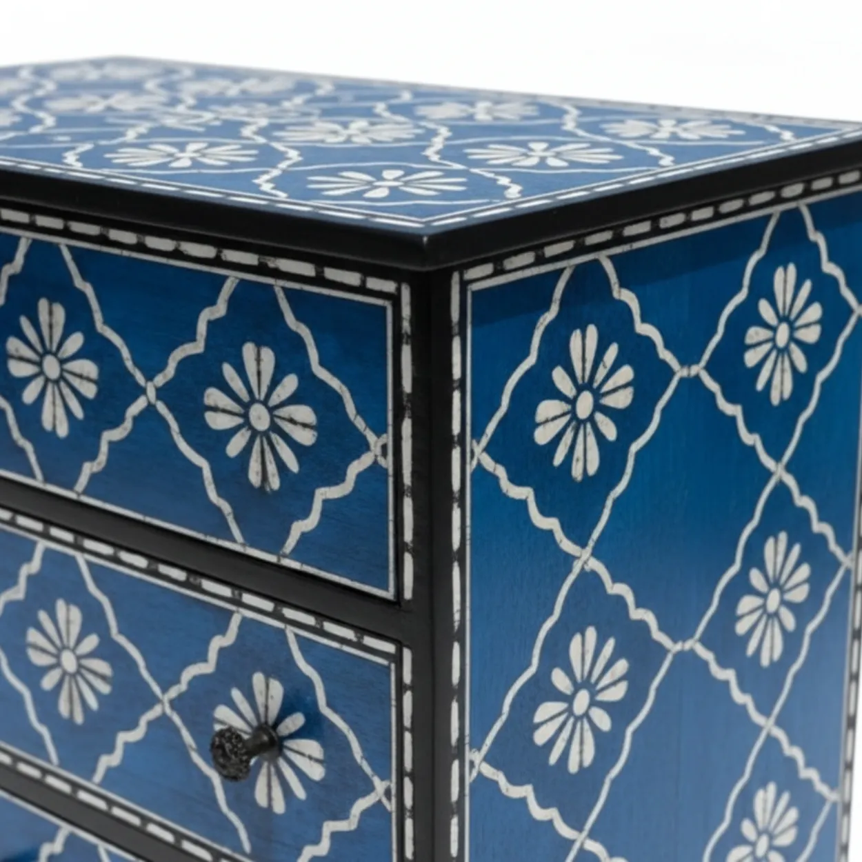 Bone Inlay Blue 3 Chest of Drawer - Image 5