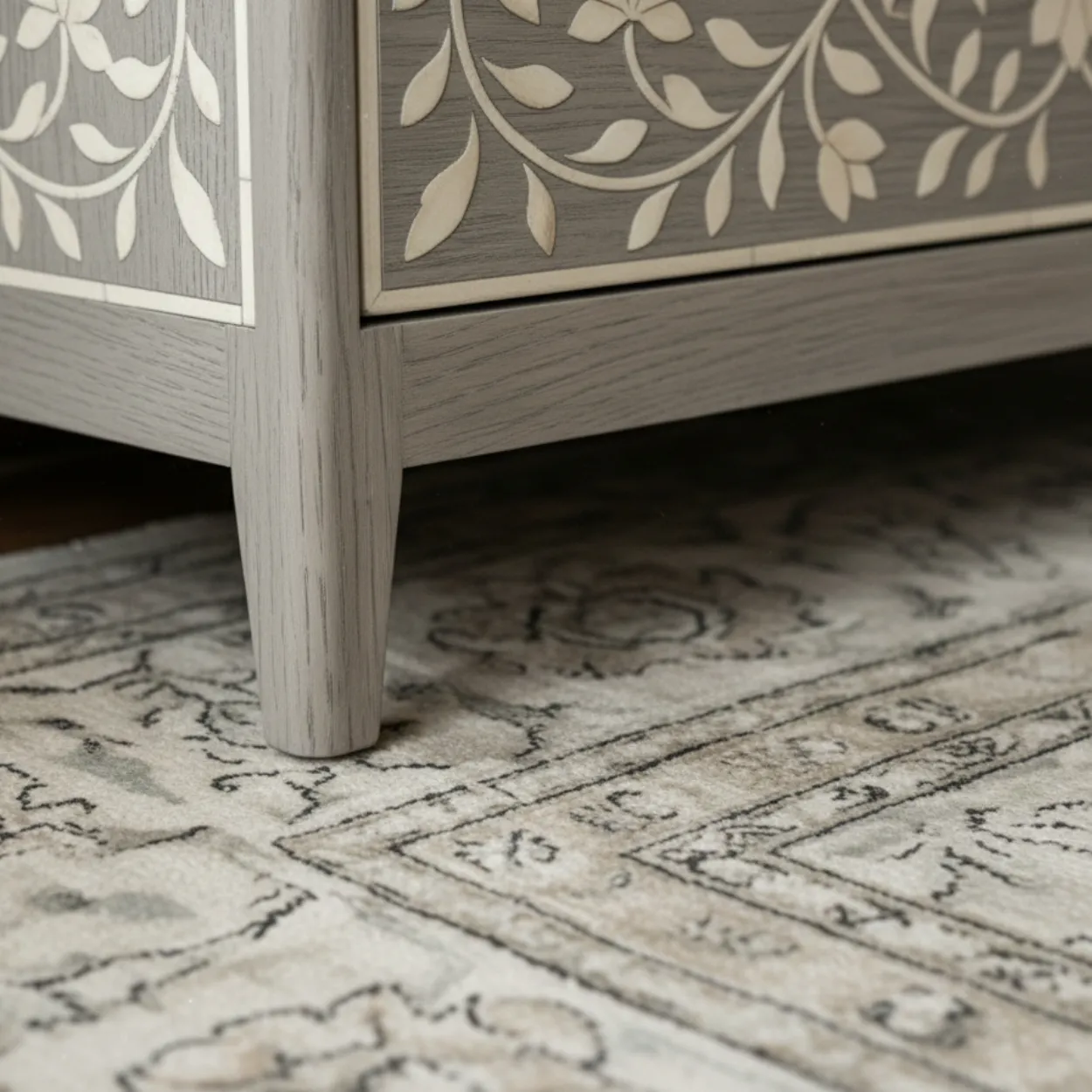 Bone Inlay Grey 4 Chest of Drawer - Image 7