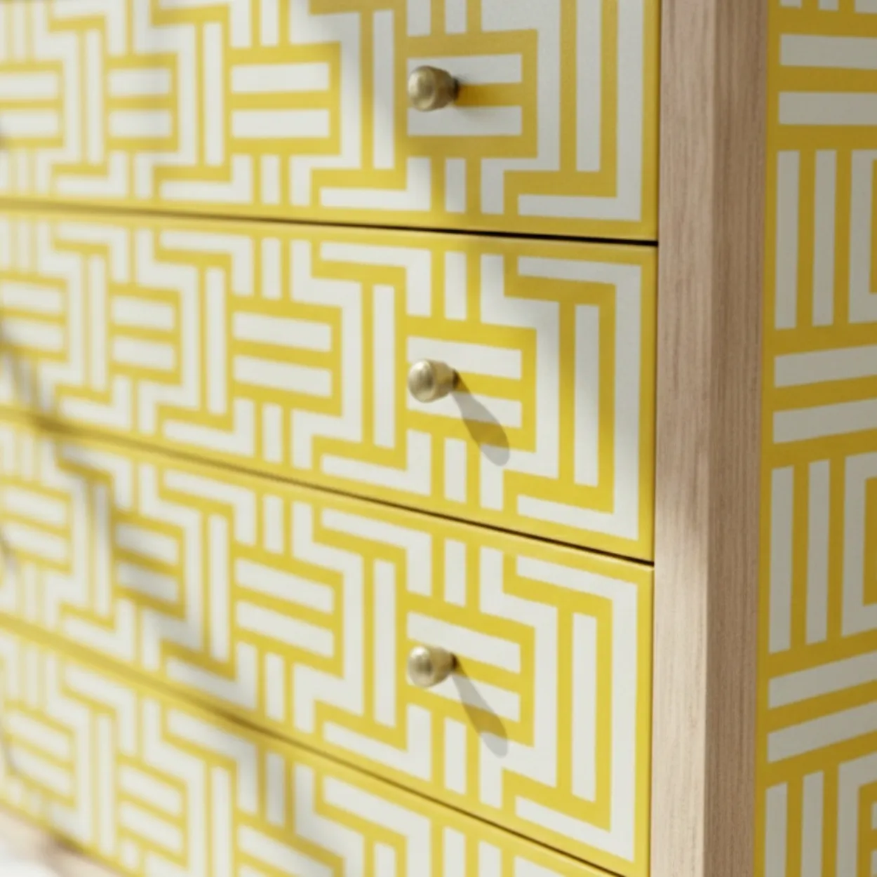 Bone Inlay Yellow 4 Chest of Drawer - Image 5