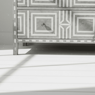 Bone Inlay Grey 4 Chest of Drawers - Image 4