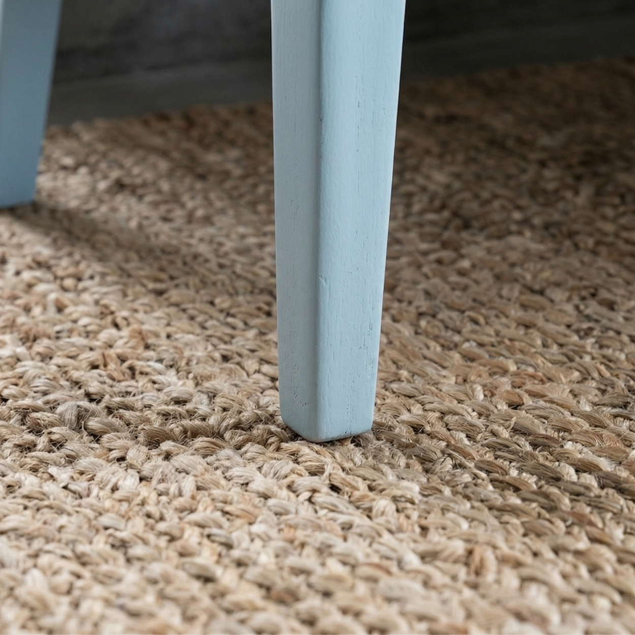 Bone Inlay Light blue Bedside Table with 1 Drawer - Image 6