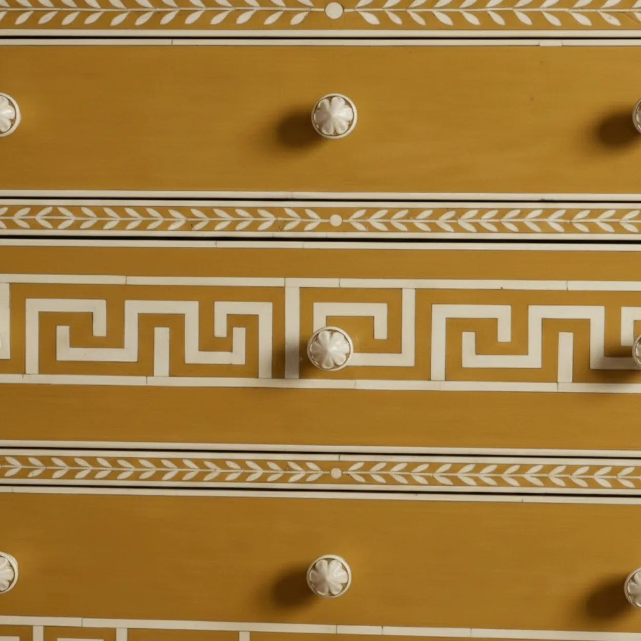 Bone Inlay yellow 4 Chest of Drawer - Image 6