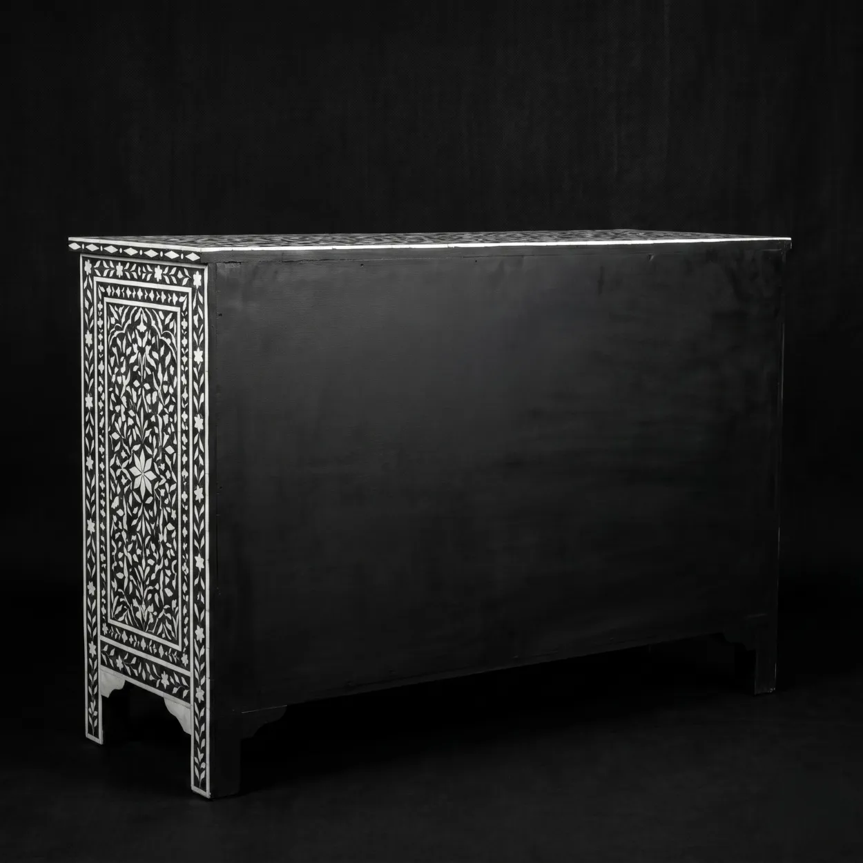 Bone Inlay Black 5 Chest of Drawer - Image 2
