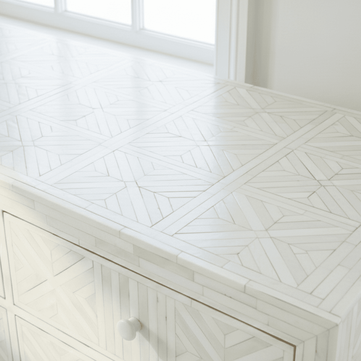 Bone Inlay White 6 Chest of Drawers - Image 2