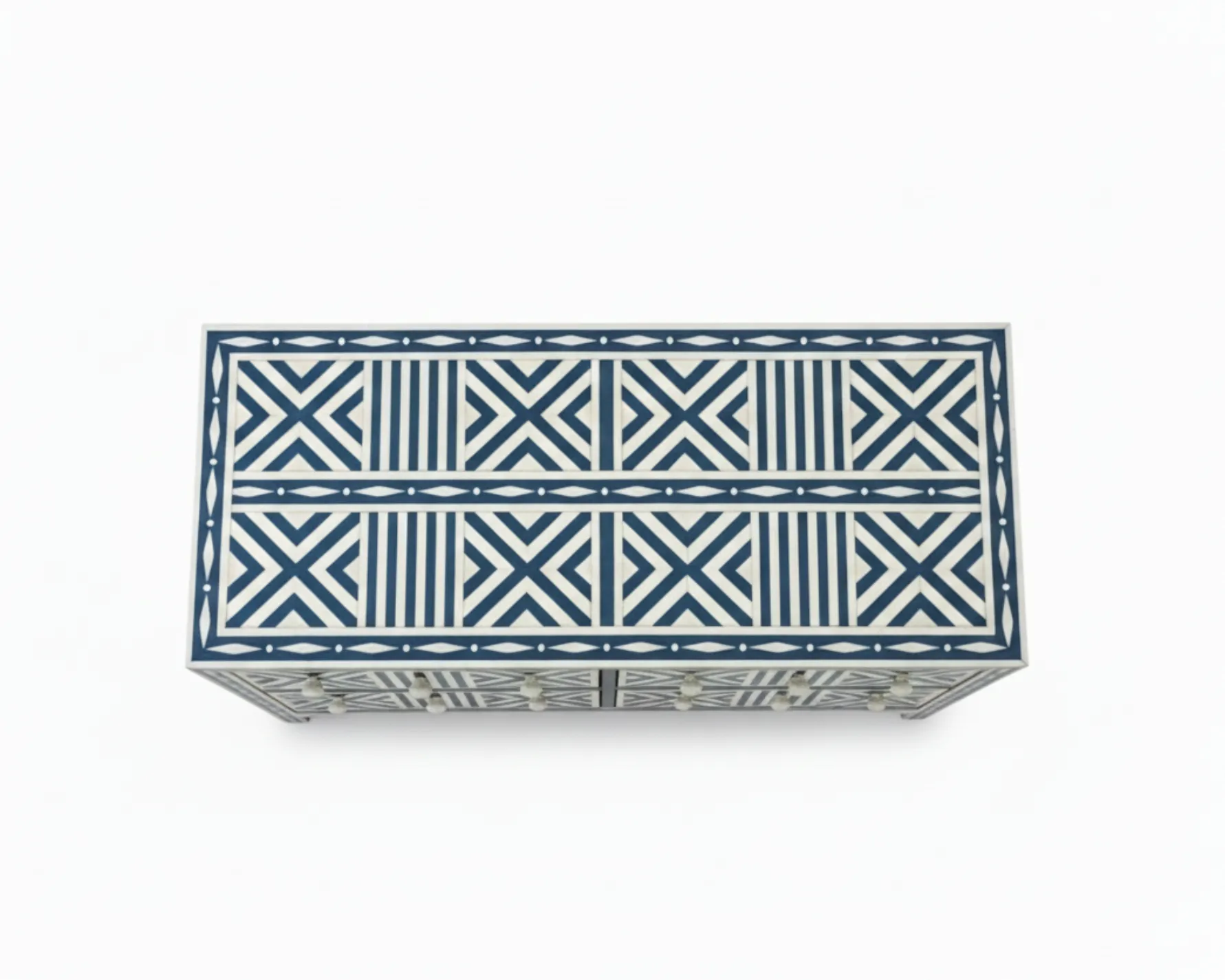 Bone Inlay Blue 6 Chest of Drawer - Image 3
