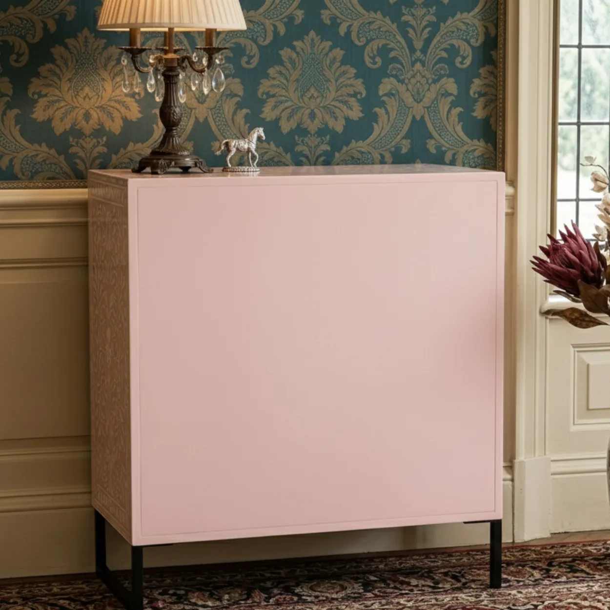 Bone Inlay Pink 4 Chest of Drawer - Image 2