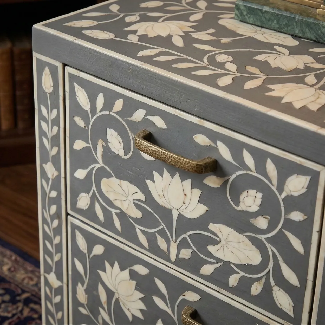Bone Inlay Grey 7 Chest of Drawer - Image 6