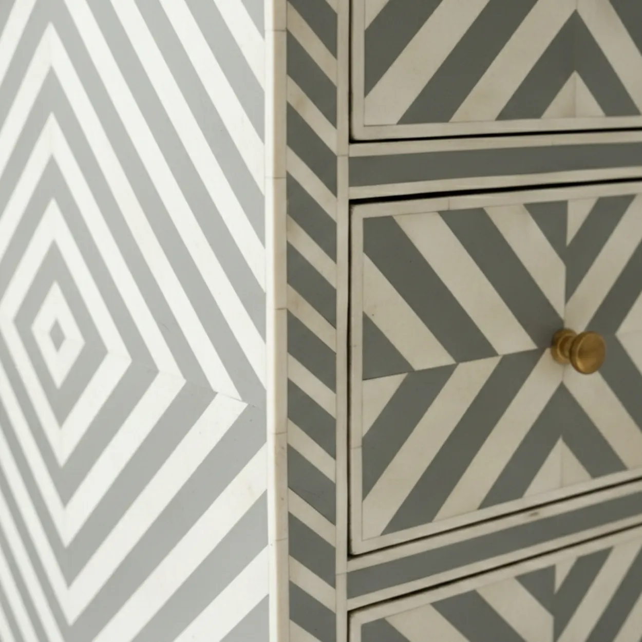 Bone Inlay Grey 3 Chest of Drawer - Image 7