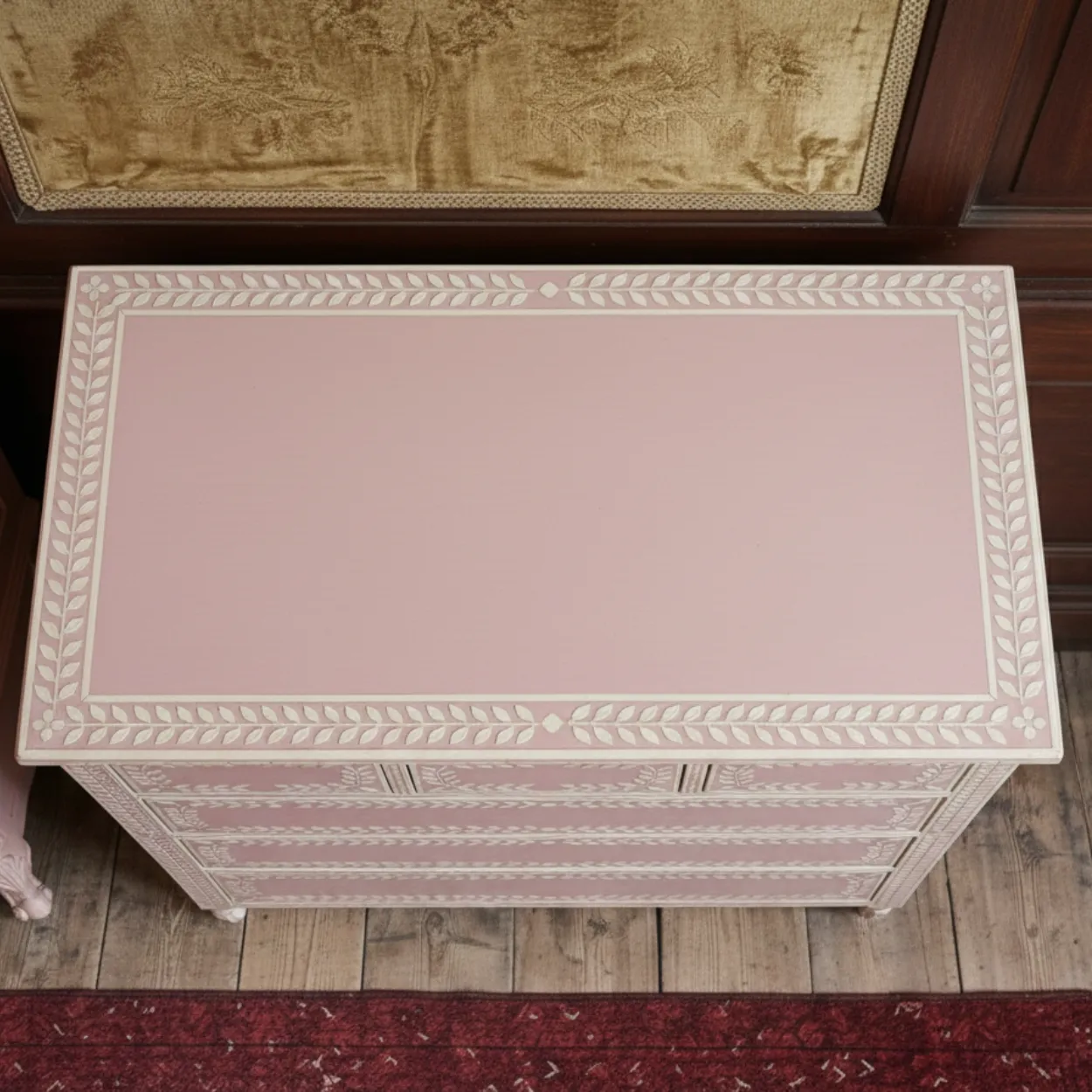 Bone Inlay Pink 6 Chest of Drawer - Image 3