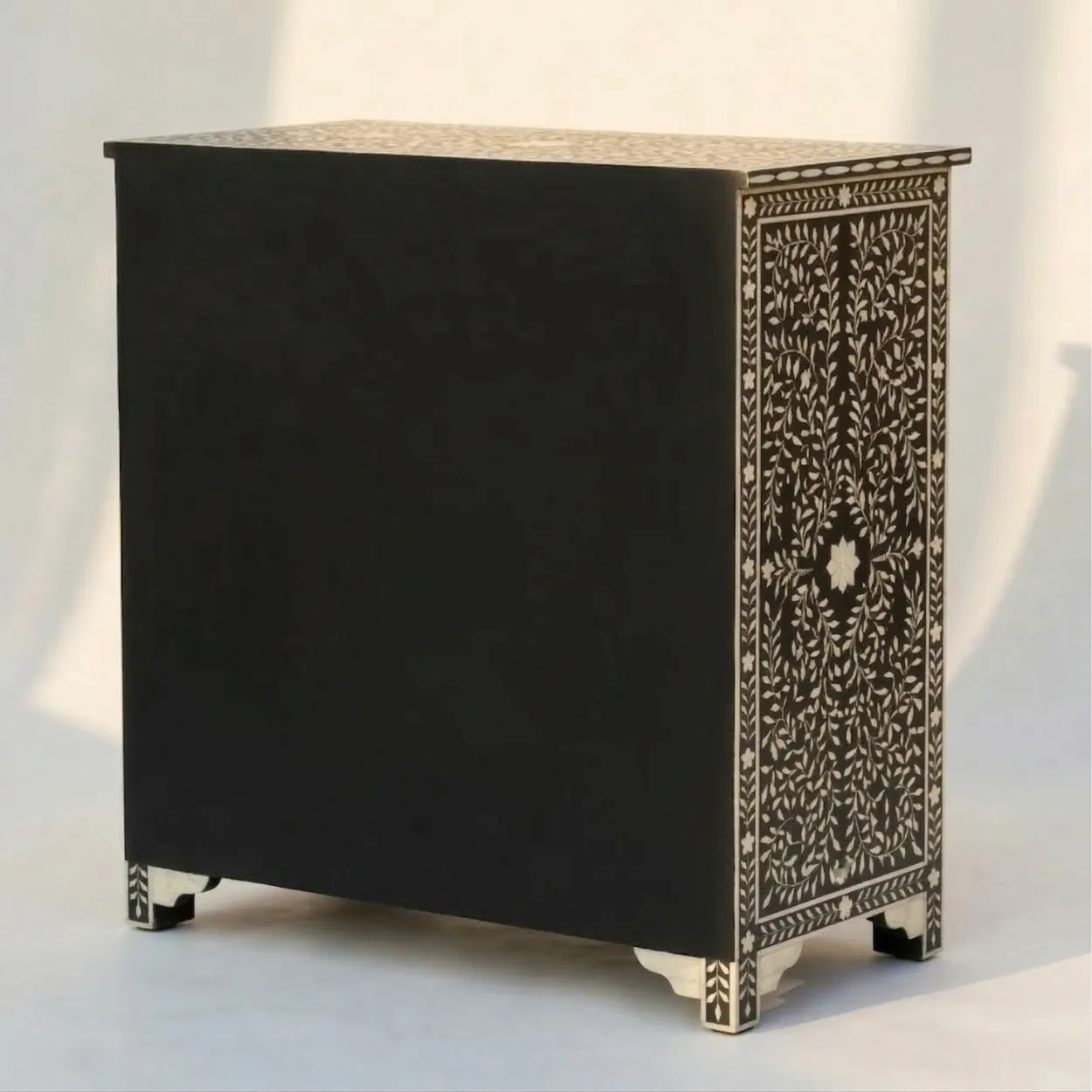 Bone Inlay Black 4 Chest of Drawer - Image 2