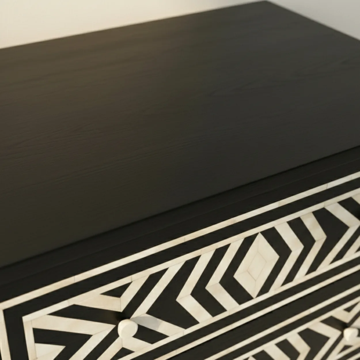Bone Inlay Black 3 Chest of Drawer - Image 6