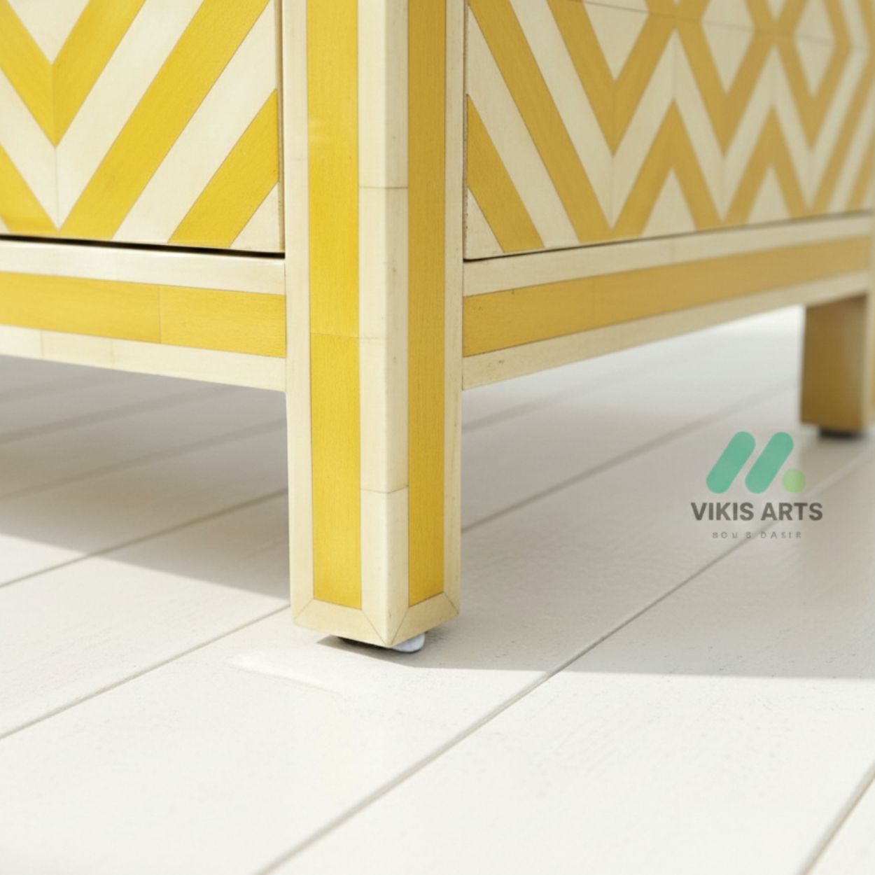 Bone Inlay Yellow 6 Chest of Drawers - Image 3