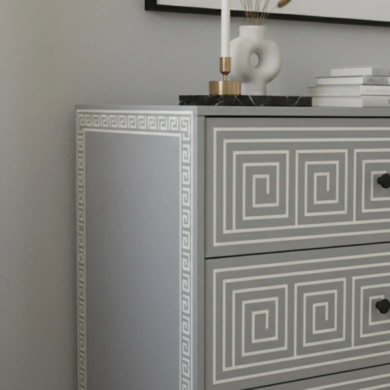 Bone Inlay Grey 3 Chest of Drawer - Image 5